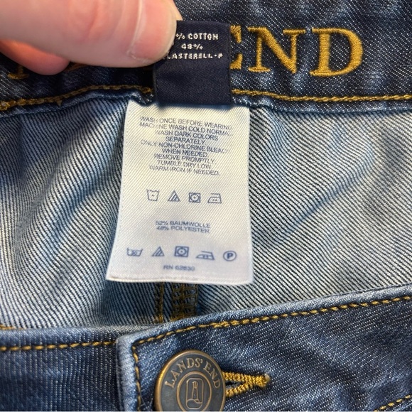 Lands’ End Fit 2 Denim Jeans, Size 18W, Mid-Rise, Straight Leg, Plus Size Womens - Picture 8 of 8